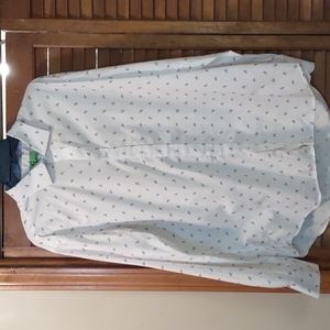 White bristol & bull dress shirt with dragon flies